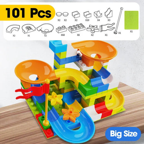 86-344pcs Marble Race Run Track Large Basic Building Block Funnel ToylandEU.com Toyland EU