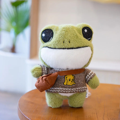 30cm Adorable Soft Frog Plush Toy with Big Eyes and Sweater ToylandEU.com Toyland EU