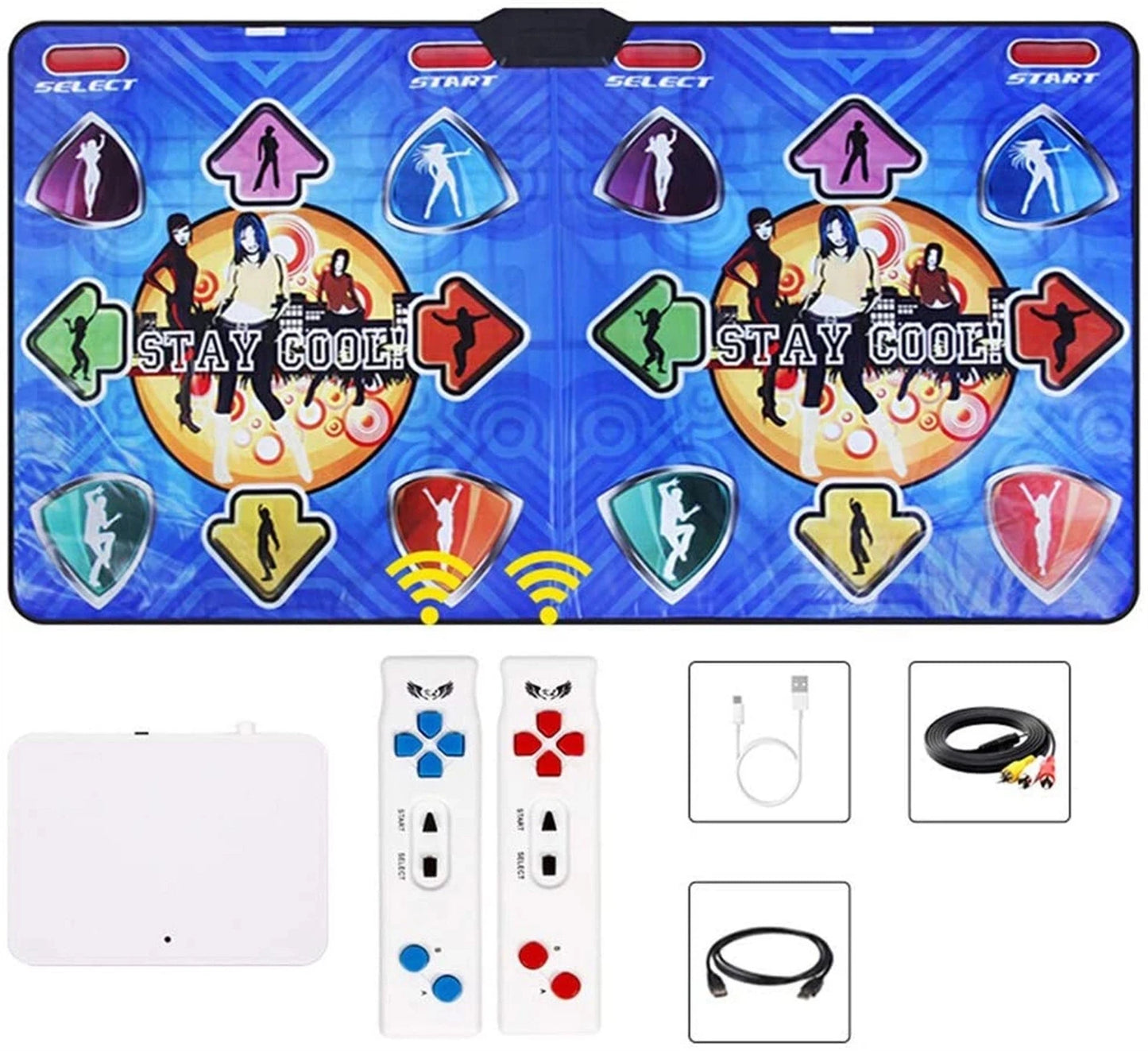 Non Slip Dance Pad For PC TV Gaming Wireless Receiver