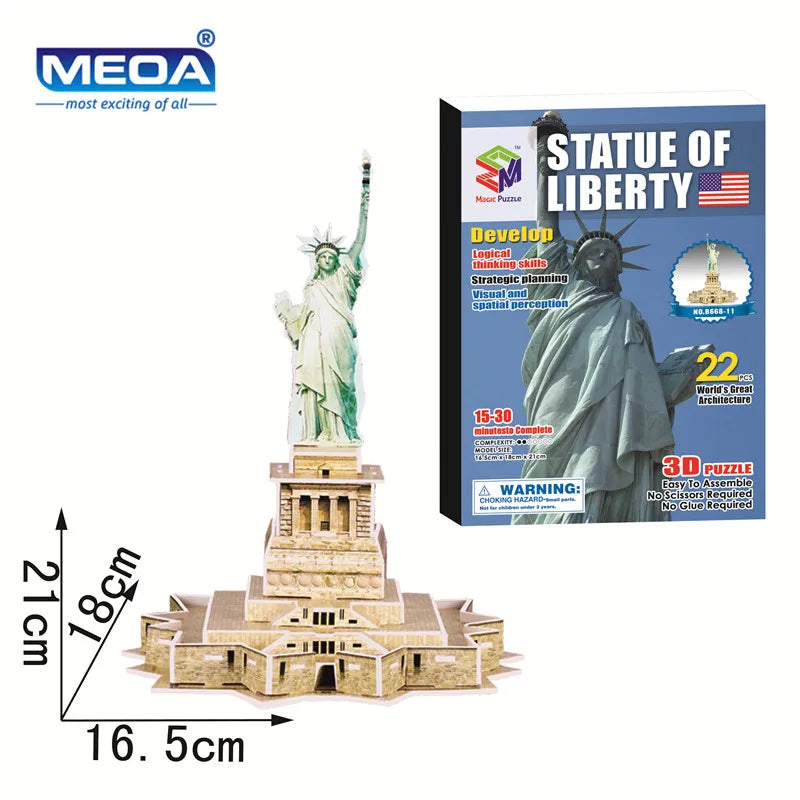 3D Puzzle | World Famous Architecture Buildings | 40 Styles Collection | Ages 6+