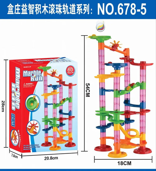 DIY Track Pipe Building Blocks For Children Ball Circuit Marble Race Toyland EU