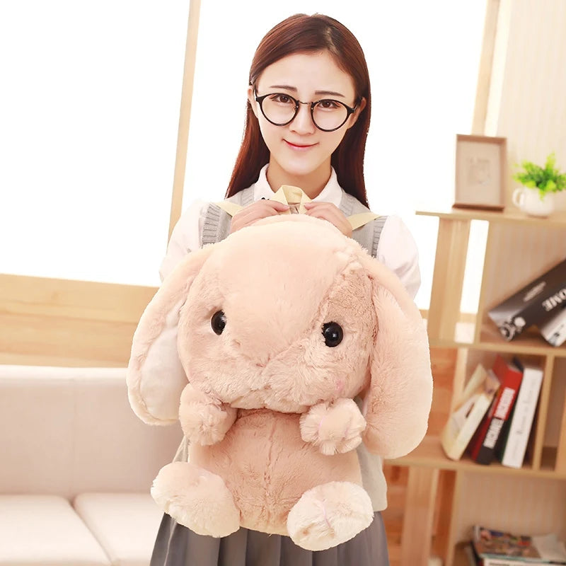 Adorable Long-Eared Rabbit Plush Backpack Doll - Perfect for Kawaii Crossbody or Shoulder Wear - ToylandEU