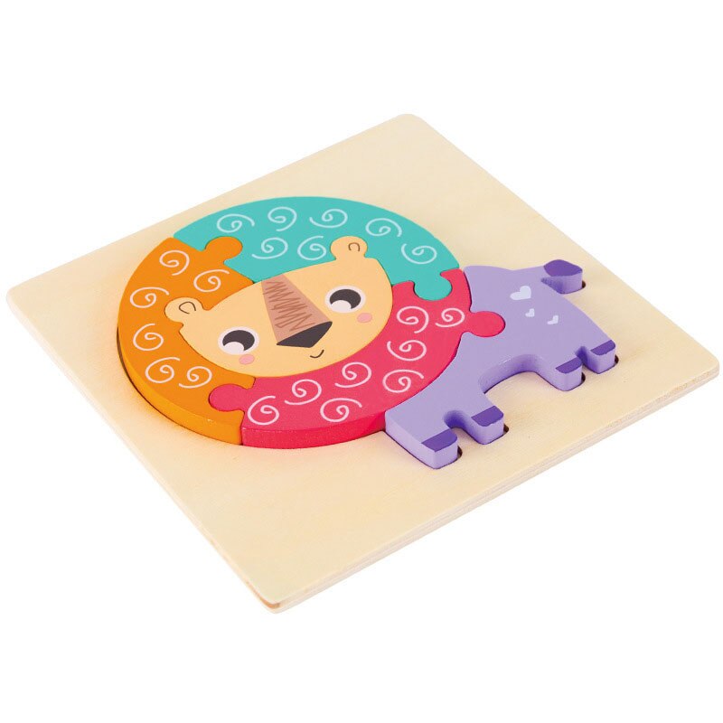 Montessori 3D Wooden Animal Puzzles for Kids 2-5 Years Toyland EU