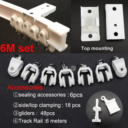 Adjustable Ceiling Mounted Curtain Track Rail with Flexible Straight Sliding Capability ToylandEU.com Toyland EU