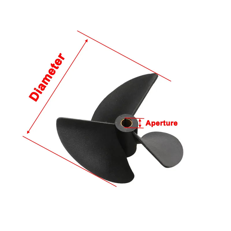 4PCS RC Boat 3-blade Nylon Propeller Diameter 36mm/47mm/52mm/55mm/57mm - ToylandEU