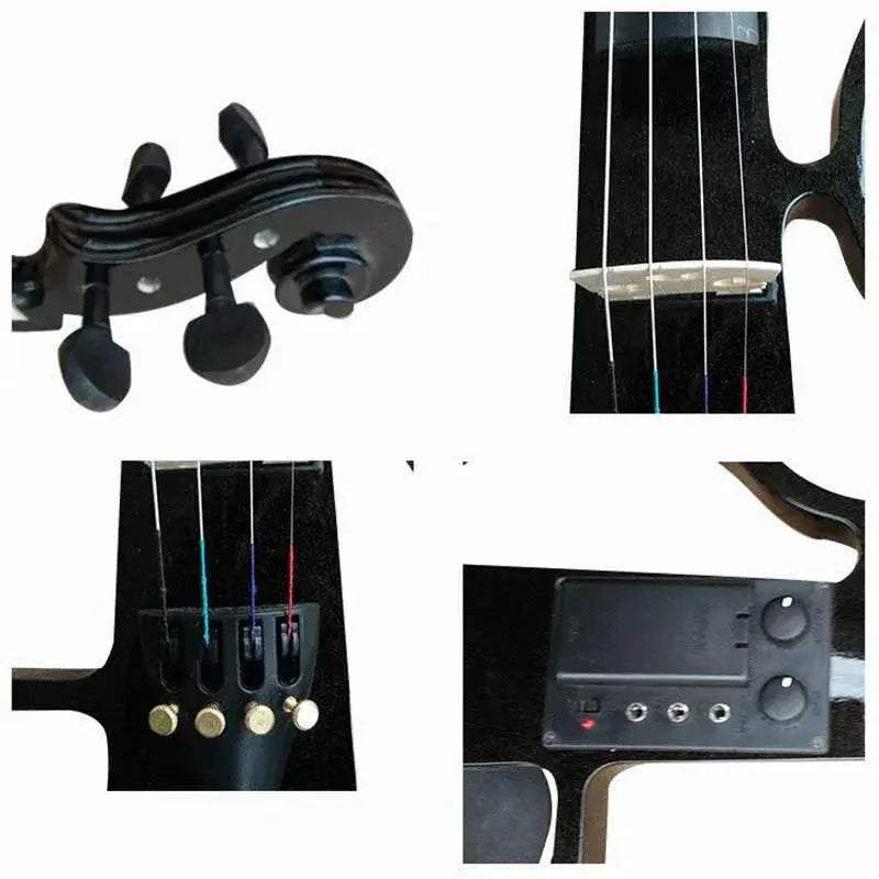 High Grade Black Hand Flash 4/4 Electronic Violin For Beginners - ToylandEU