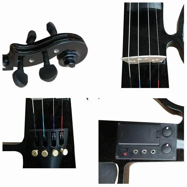 High Grade Black Hand Flash 4/4 Electronic Violin For Beginners - ToylandEU