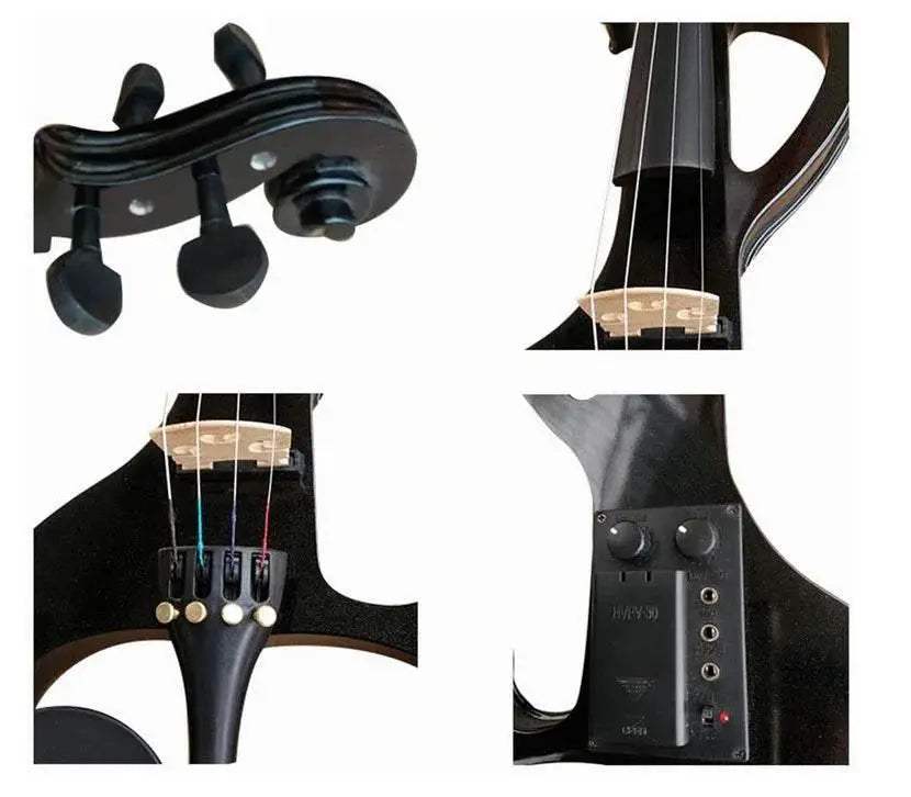 High Grade Black Hand Flash 4/4 Electronic Violin For Beginners - ToylandEU