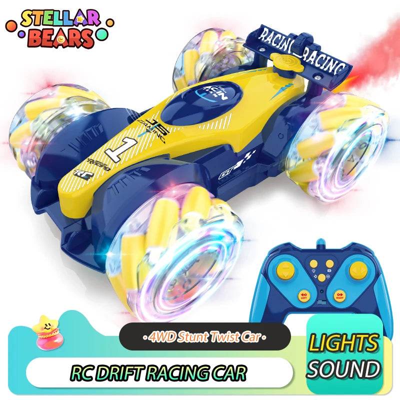 High-Performance Remote Control Stunt Car with Gesture Induction and Colorful Lights for Kids Outdoor Fun - ToylandEU