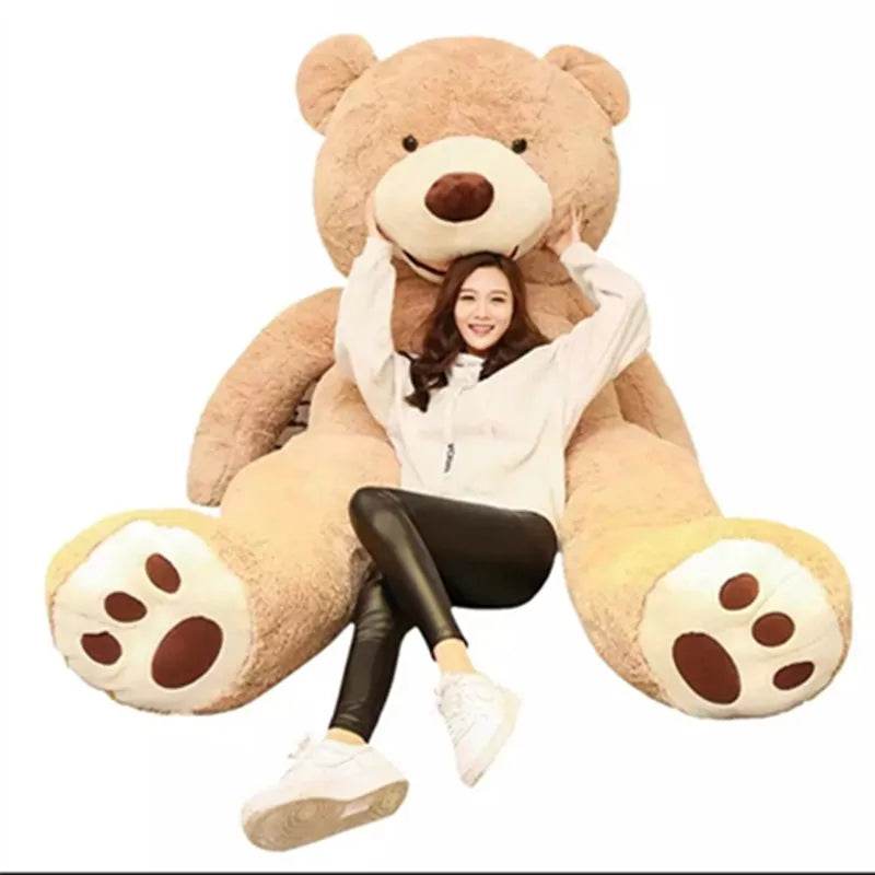 High Quality 130cm American Giant Bear Plush Skin Kawaii Bear Coat Soft Toys for Children (no filling) - ToylandEU