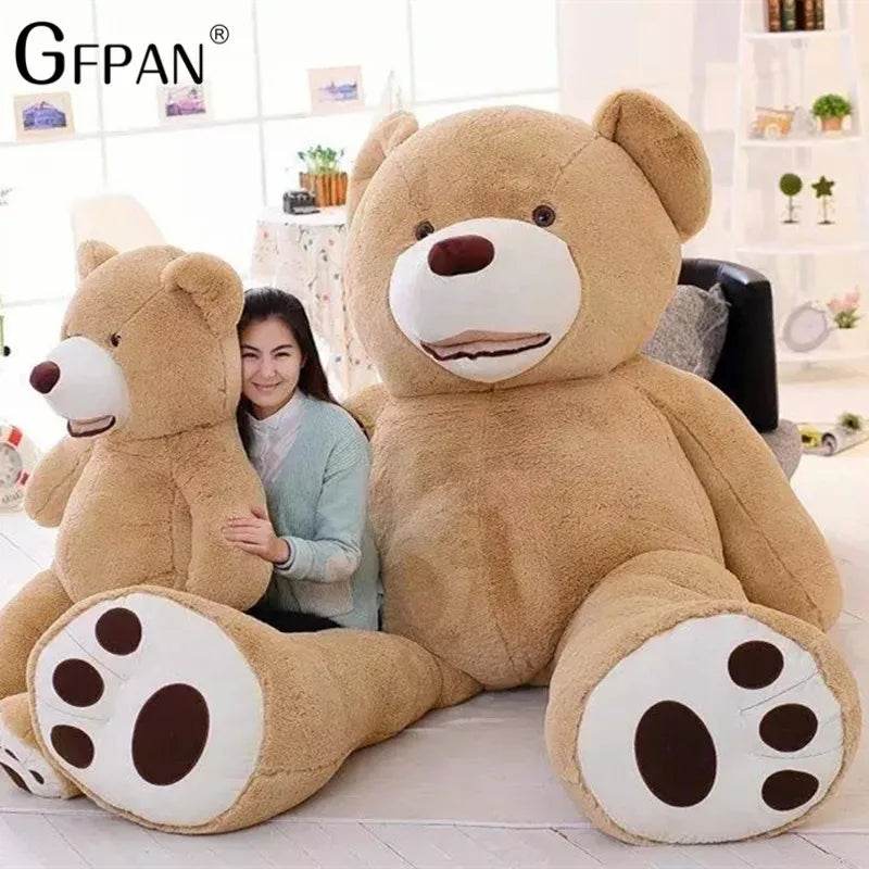 High Quality 130cm American Giant Bear Plush Skin Kawaii Bear Coat Soft Toys for Children (no filling) - ToylandEU