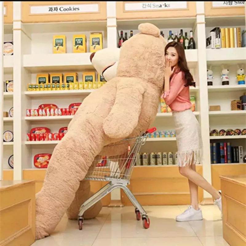 High Quality 130cm American Giant Bear Plush Skin Kawaii Bear Coat Soft Toys for Children (no filling) - ToylandEU