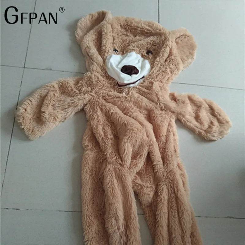 High Quality 130cm American Giant Bear Plush Skin Kawaii Bear Coat Soft Toys for Children (no filling) - ToylandEU