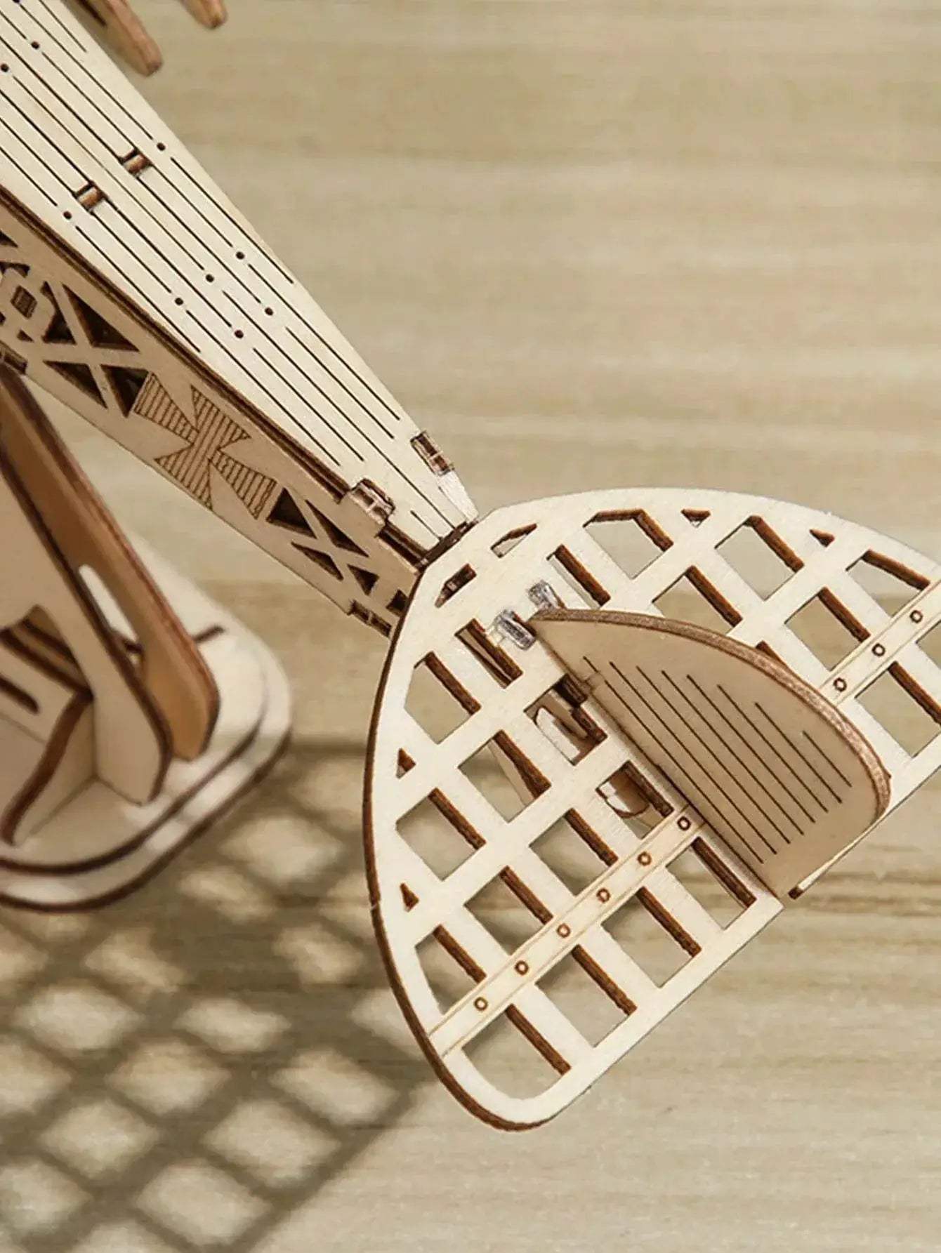High-Quality 3D Wooden Puzzle Bi-Plane Model Kit for DIY Craft Enthusiasts and Gift Givers - ToylandEU
