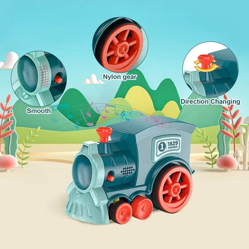 High Quality Children's Domino Train Set with Audio and Lighting Features for Creative Learning and Play - ToylandEU