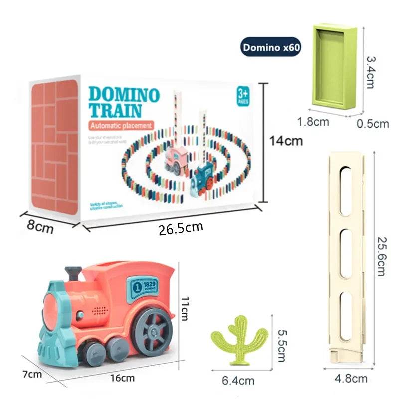 High Quality Children's Domino Train Set with Audio and Lighting Features for Creative Learning and Play - ToylandEU