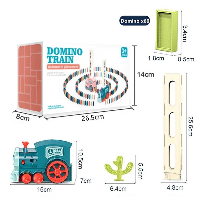 High Quality Children's Domino Train Set with Audio and Lighting Features for Creative Learning and Play - ToylandEU