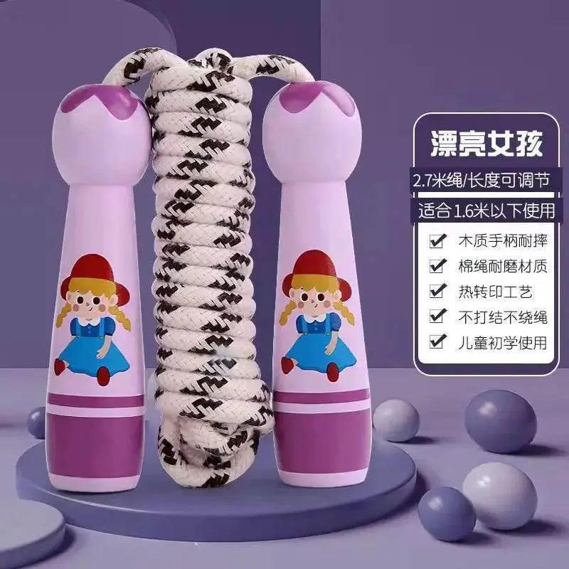  High-Quality Children's Skipping Rope with Wooden Handles -  ToylandEU™