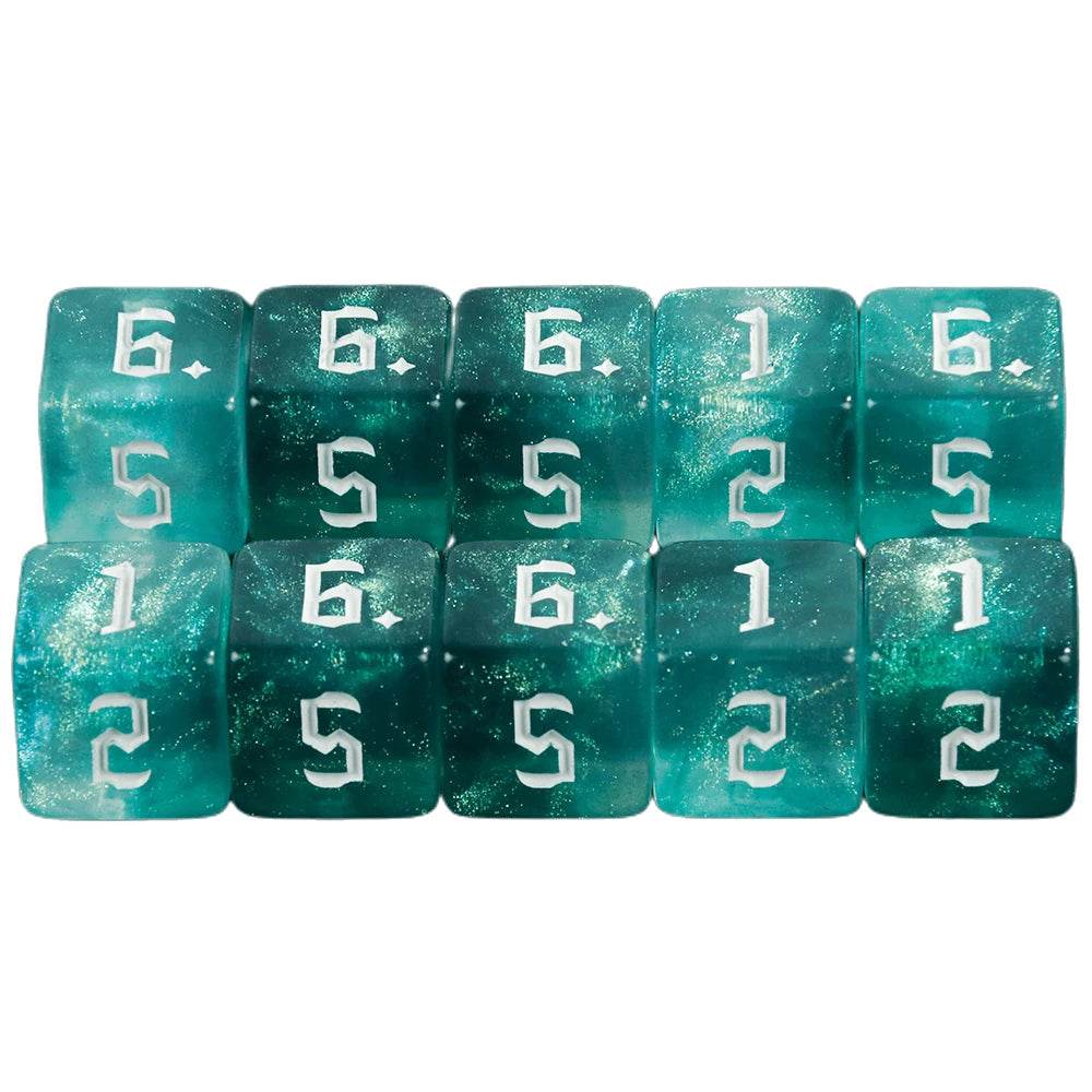 High Quality D6 Polyhedral Dice Colorful Glitter Design for Roleplay Games and Math Teaching - ToylandEU