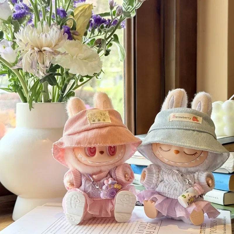 High-Quality Doll Accessories Summer Yarn Skirt Hat for Labubu Clothes Dolls Labubu - ToylandEU