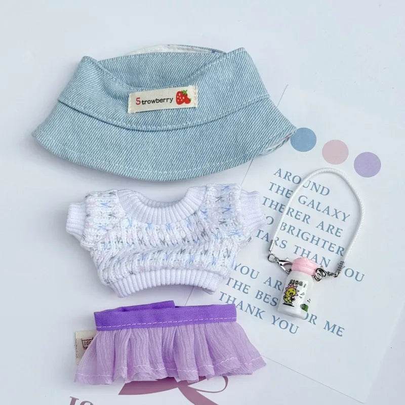 High-Quality Doll Accessories Summer Yarn Skirt Hat for Labubu Clothes Dolls Labubu - ToylandEU
