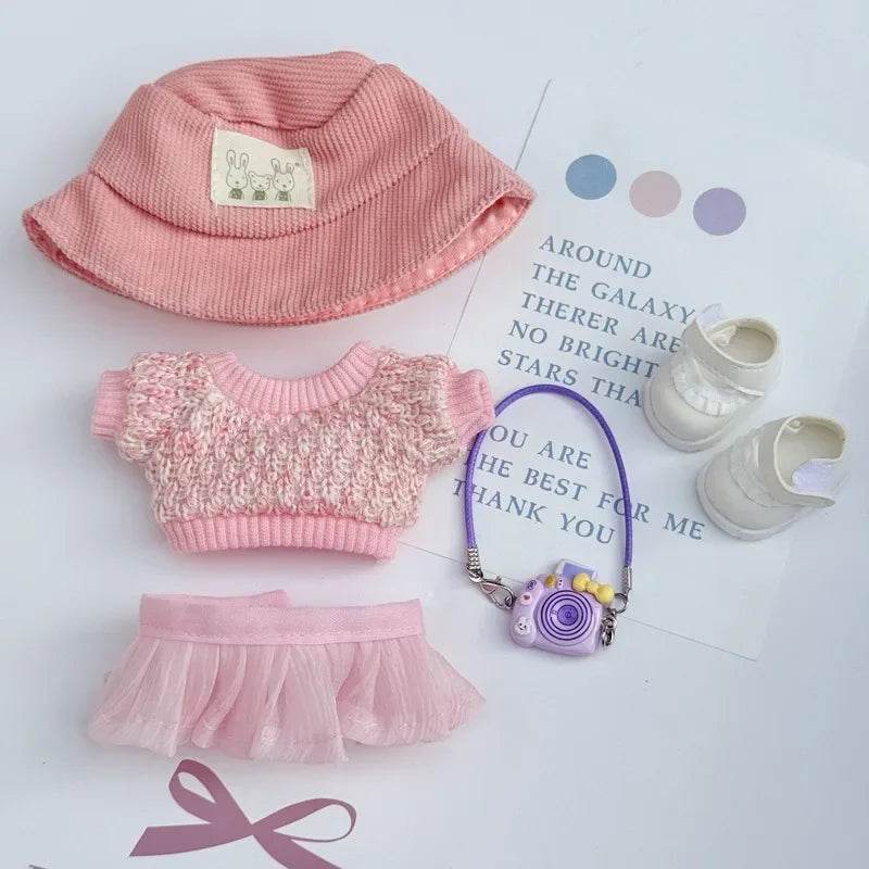 High-Quality Doll Accessories Summer Yarn Skirt Hat for Labubu Clothes Dolls Labubu - ToylandEU