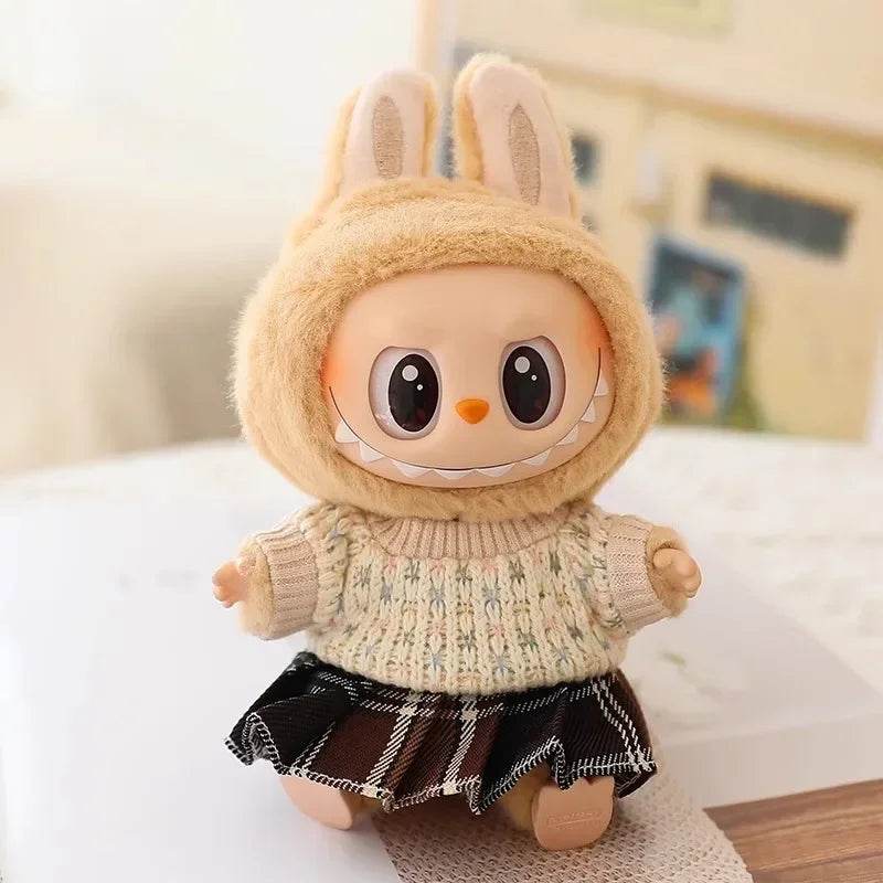 High-Quality Doll Accessories Summer Yarn Skirt Hat for Labubu Clothes Dolls Labubu - ToylandEU