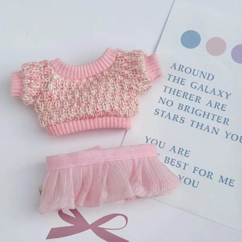 High-Quality Doll Accessories Summer Yarn Skirt Hat for Labubu Clothes Dolls Labubu - ToylandEU