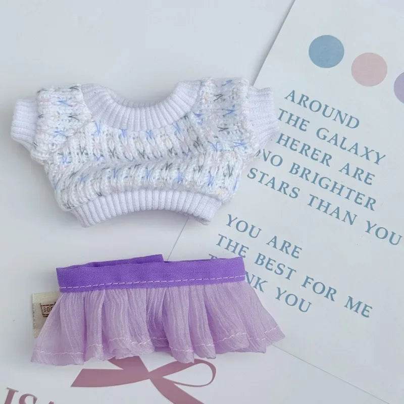 High-Quality Doll Accessories Summer Yarn Skirt Hat for Labubu Clothes Dolls Labubu - ToylandEU