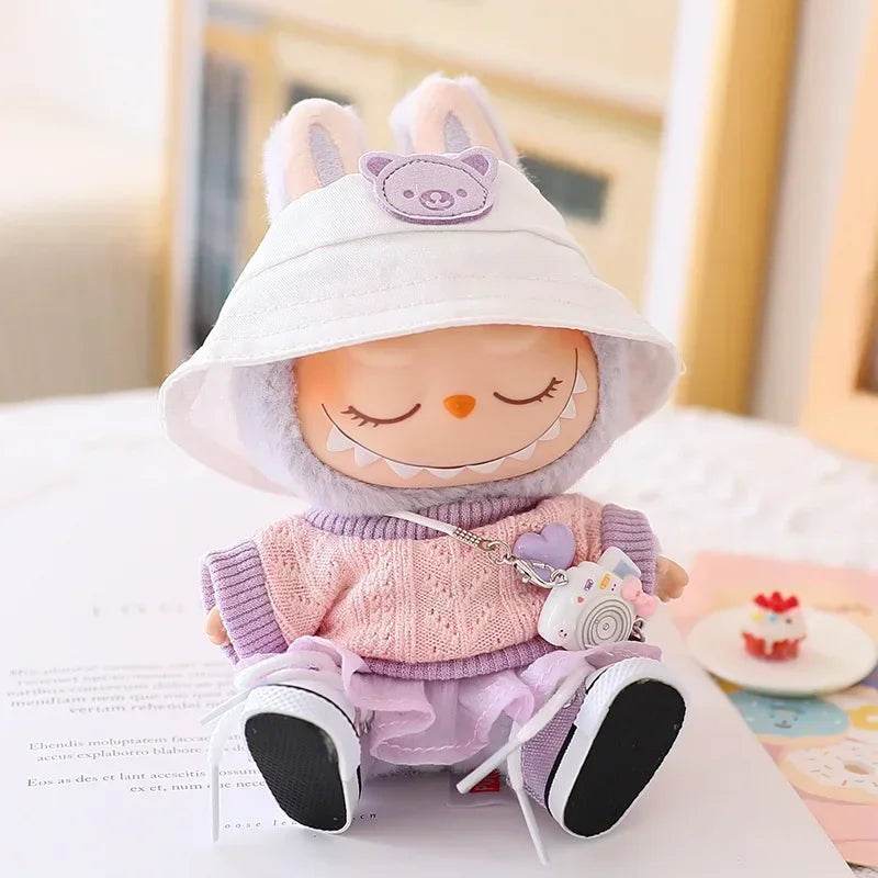 High-Quality Doll Accessories Summer Yarn Skirt Hat for Labubu Clothes Dolls Labubu - ToylandEU