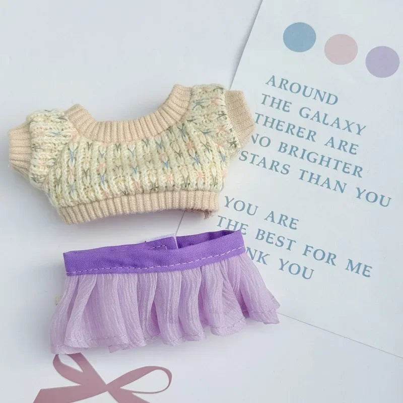 High-Quality Doll Accessories Summer Yarn Skirt Hat for Labubu Clothes Dolls Labubu - ToylandEU