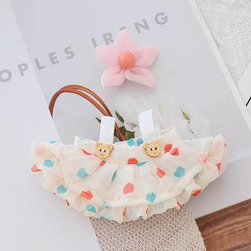 High Quality Doll Clothes Summer Straw Hat Skirt for 17cm Labubu Dolls Girls Party Accessories Labubu - ToylandEU