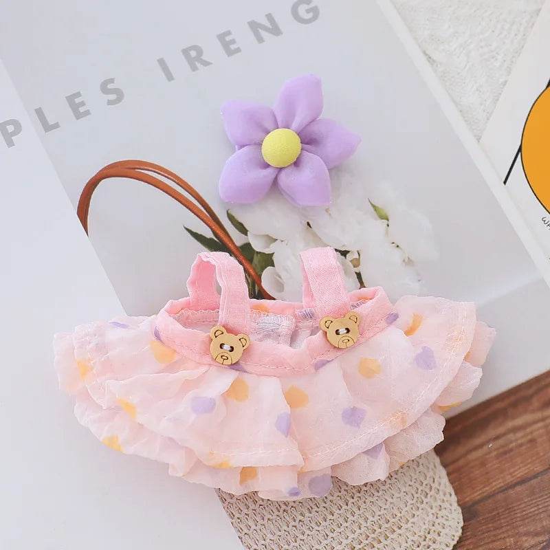 High Quality Doll Clothes Summer Straw Hat Skirt for 17cm Labubu Dolls Girls Party Accessories Labubu - ToylandEU