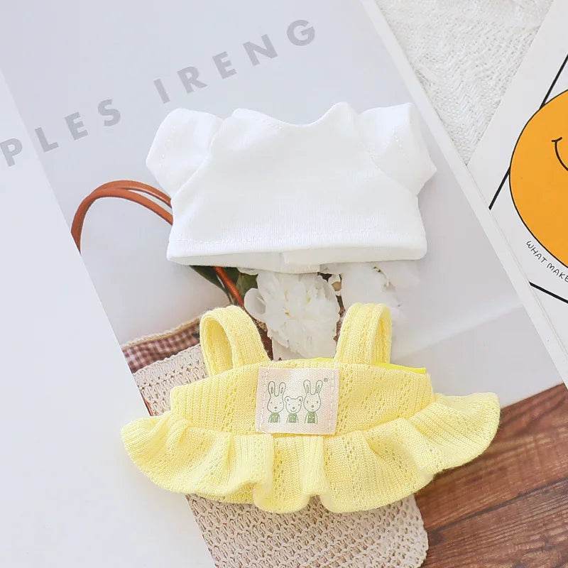 High Quality Doll Clothes Summer Straw Hat Skirt for 17cm Labubu Dolls Girls Party Accessories Labubu - ToylandEU