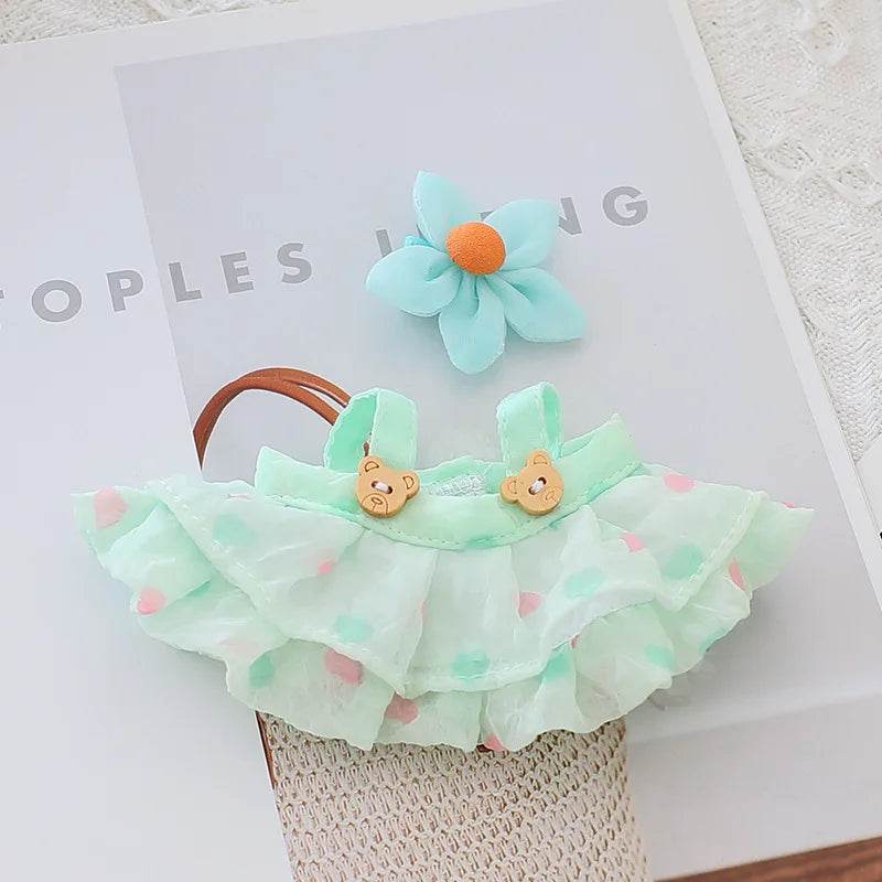 High Quality Doll Clothes Summer Straw Hat Skirt for 17cm Labubu Dolls Girls Party Accessories Labubu - ToylandEU