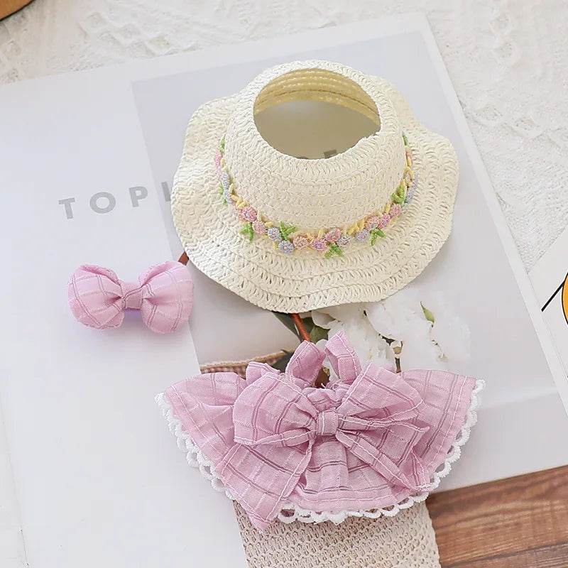 High Quality Doll Clothes Summer Straw Hat Skirt for 17cm Labubu Dolls Girls Party Accessories Labubu - ToylandEU