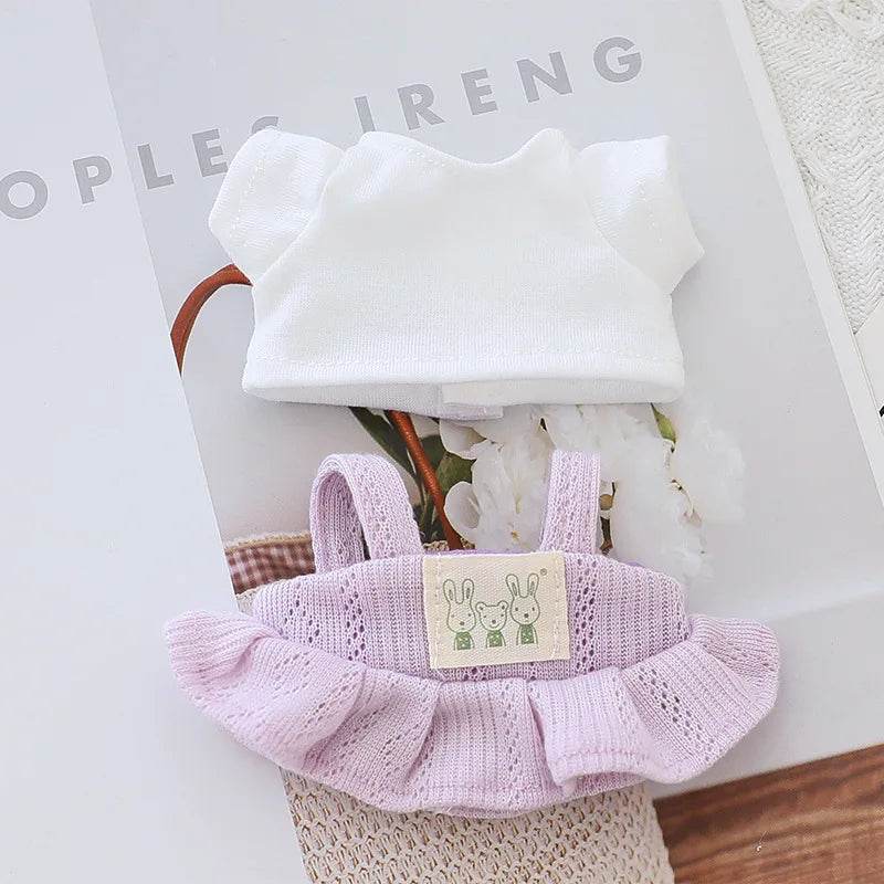 High Quality Doll Clothes Summer Straw Hat Skirt for 17cm Labubu Dolls Girls Party Accessories Labubu - ToylandEU