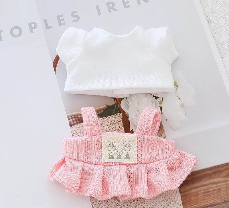 High Quality Doll Clothes Summer Straw Hat Skirt for 17cm Labubu Dolls Girls Party Accessories Labubu - ToylandEU