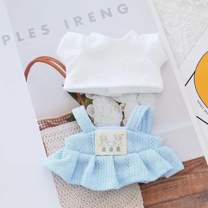 High Quality Doll Clothes Summer Straw Hat Skirt for 17cm Labubu Dolls Girls Party Accessories Labubu - ToylandEU