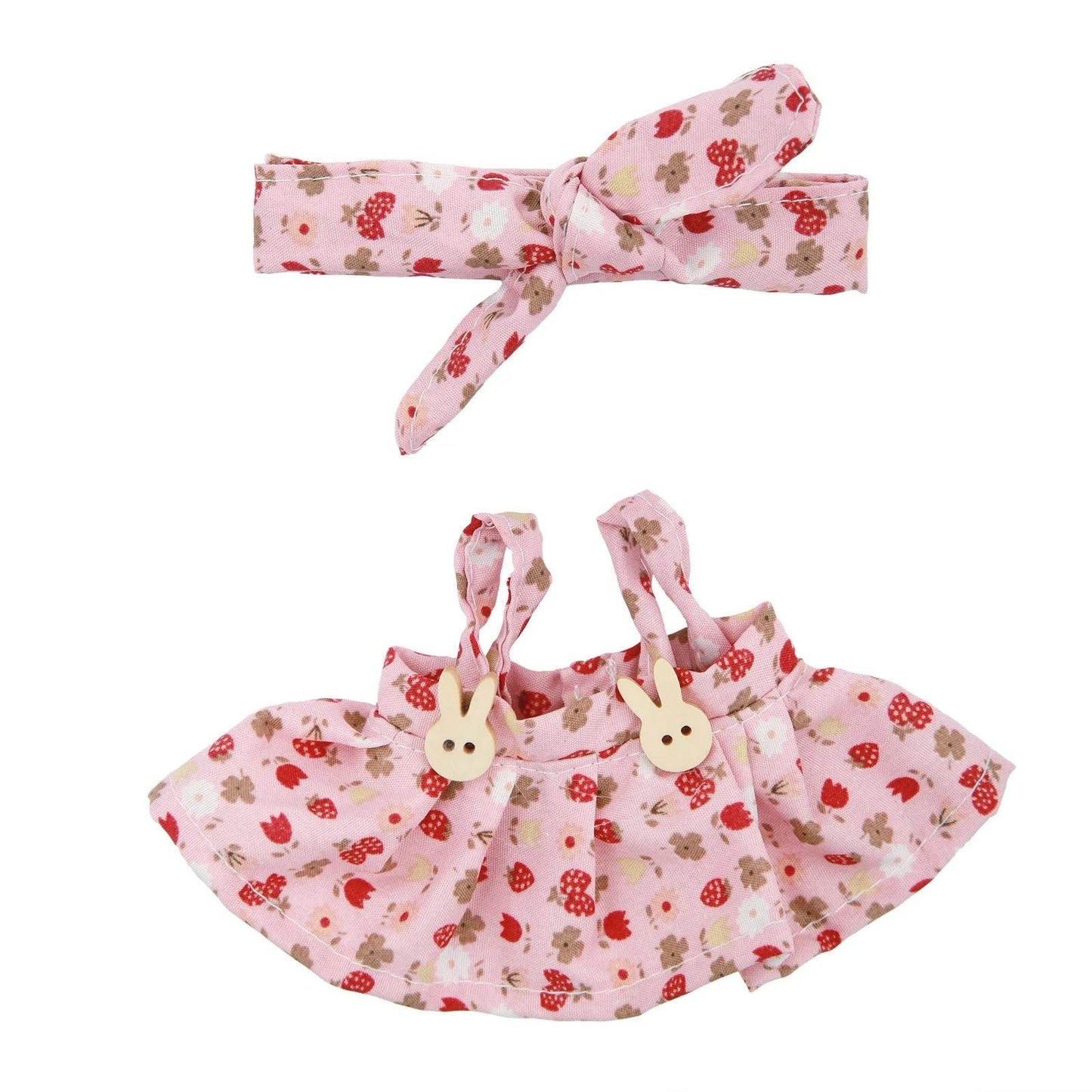 High-Quality Doll Clothing Set with Floral Skirt and Hairband for 15-17CM Labubu Dolls Labubu - ToylandEU