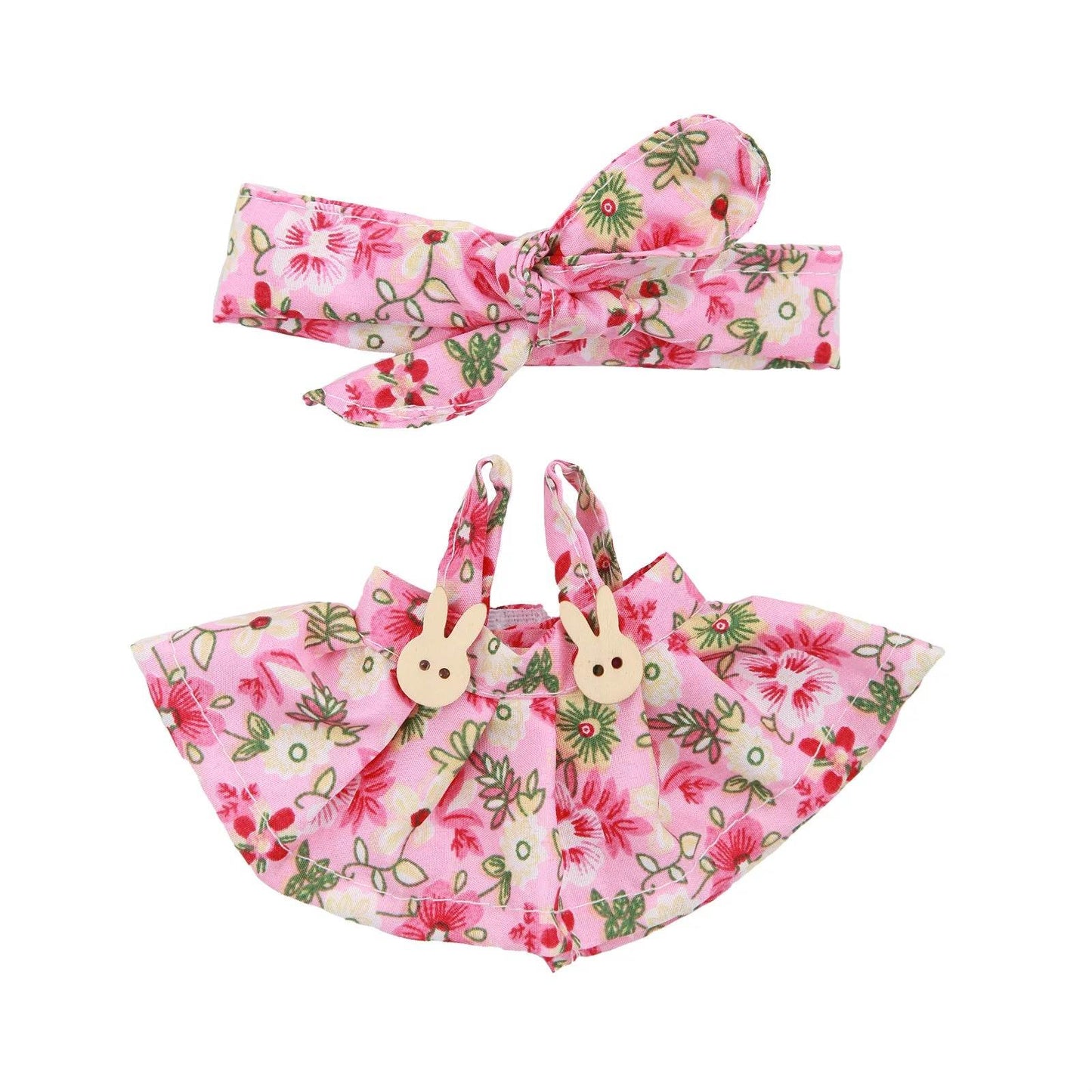 High-Quality Doll Clothing Set with Floral Skirt and Hairband for 15-17CM Labubu Dolls Labubu - ToylandEU