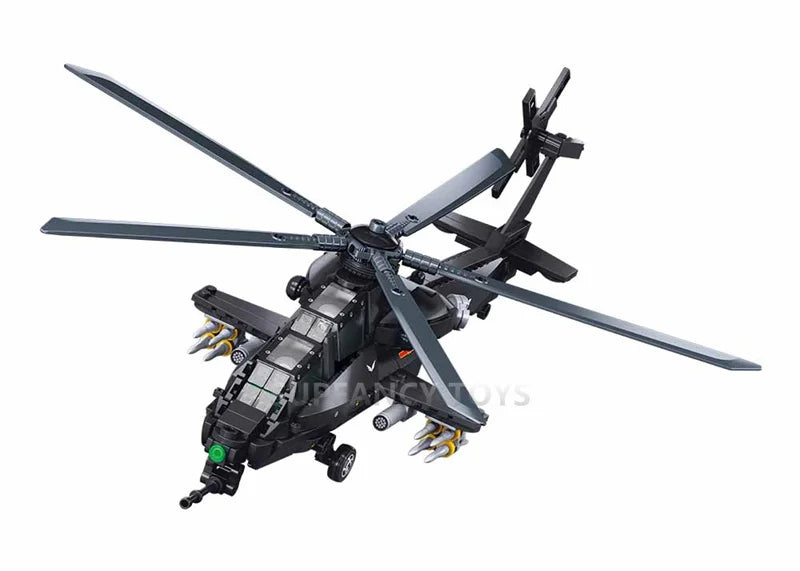 High-Quality Educational Building Blocks 419-Piece Military Gunship Helicopter for Creative Kids - ToylandEU