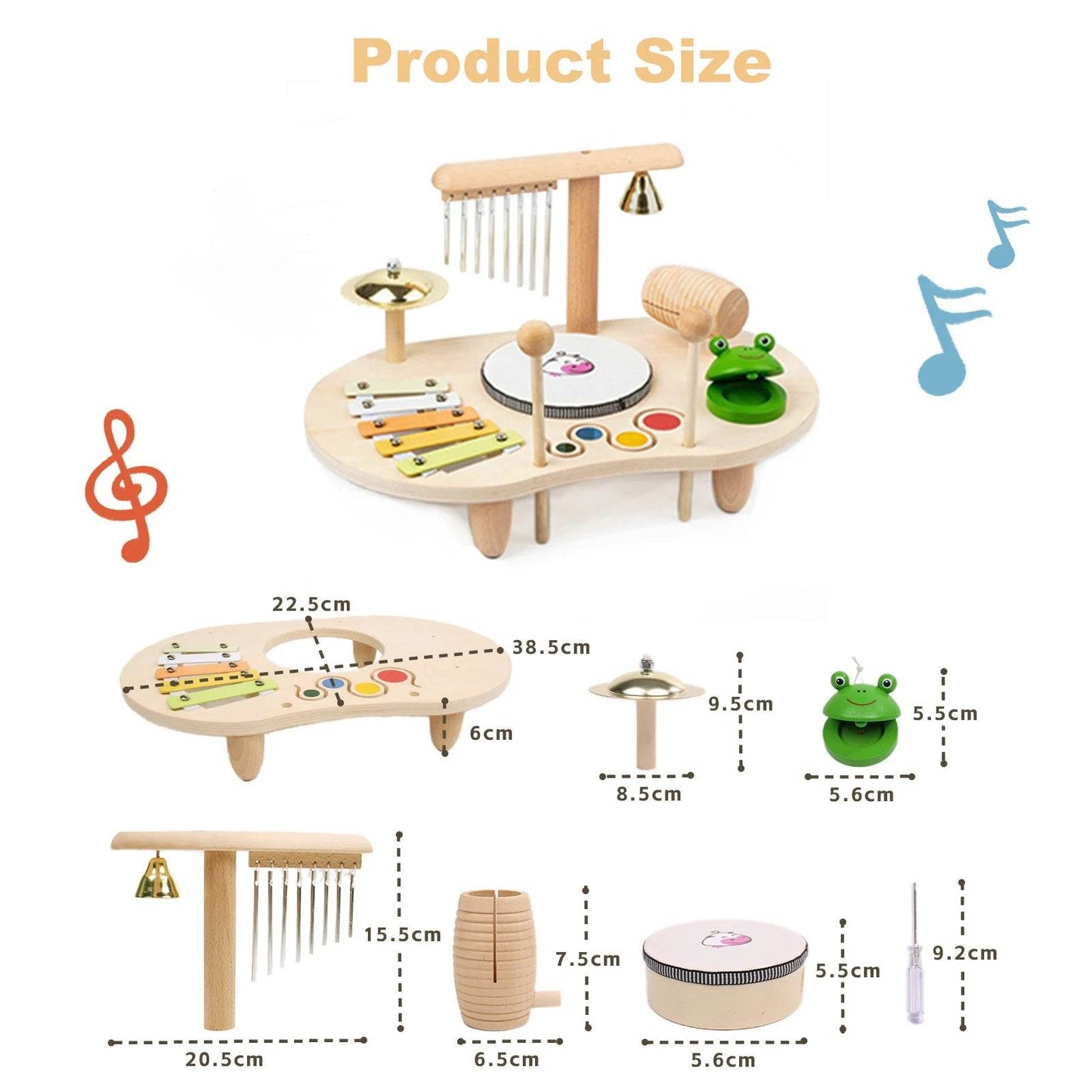 High-Quality Kids Drum Set with Educational Features for Toddlers Aged 3 to 6 - ToylandEU