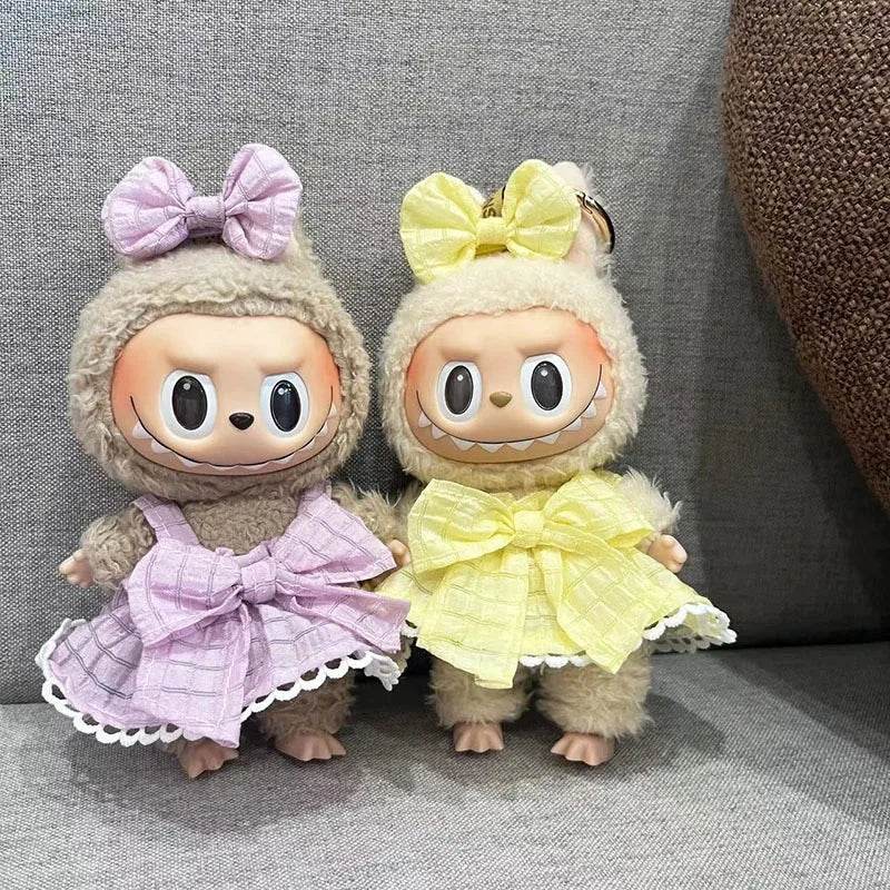 High-Quality Mini Plush Doll Clothes Labubu Shark Onesie Outfit for 17cm Kpop Idol Dolls - ToylandEU