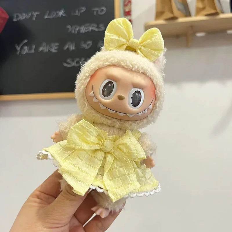 High-Quality Mini Plush Doll Clothes Labubu Shark Onesie Outfit for 17cm Kpop Idol Dolls - ToylandEU