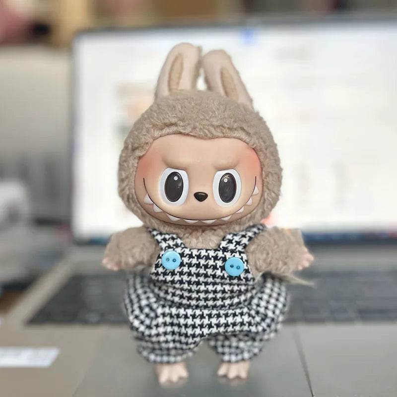 High-Quality Mini Plush Doll Clothes Labubu Shark Onesie Outfit for 17cm Kpop Idol Dolls - ToylandEU