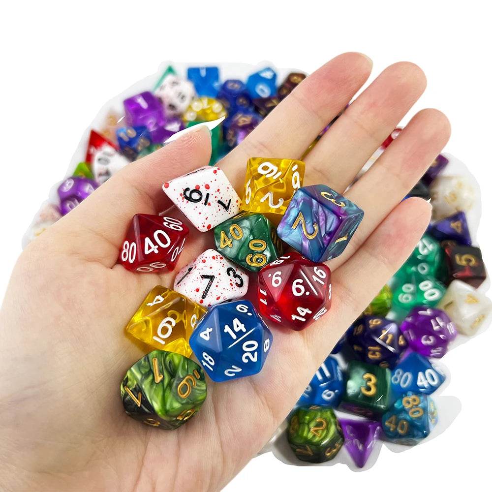 High Quality Polyhedral Dice Set Assorted Styles with Velvet Bag for DND RPG Board Games - ToylandEU