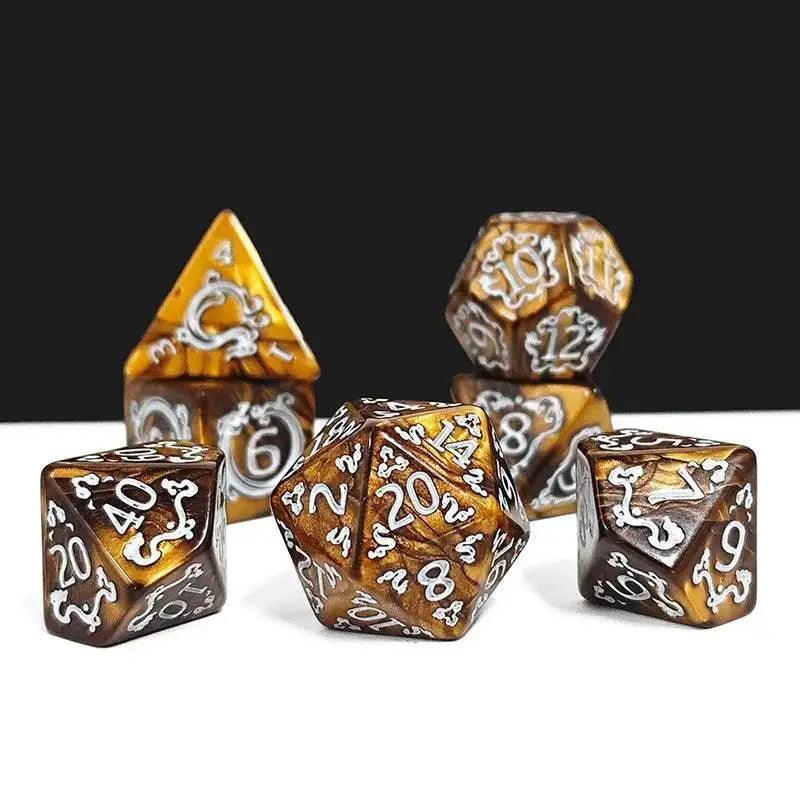  High Quality Polyhedral Dice Set with Dragon Pattern -  ToylandEU™