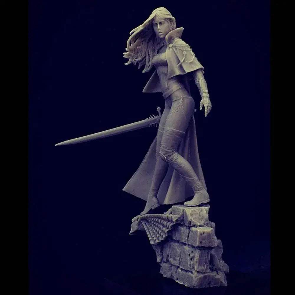 High-Quality Resin Model Figure Unassembled Female Swordsman for Fantasy Enthusiasts - ToylandEU