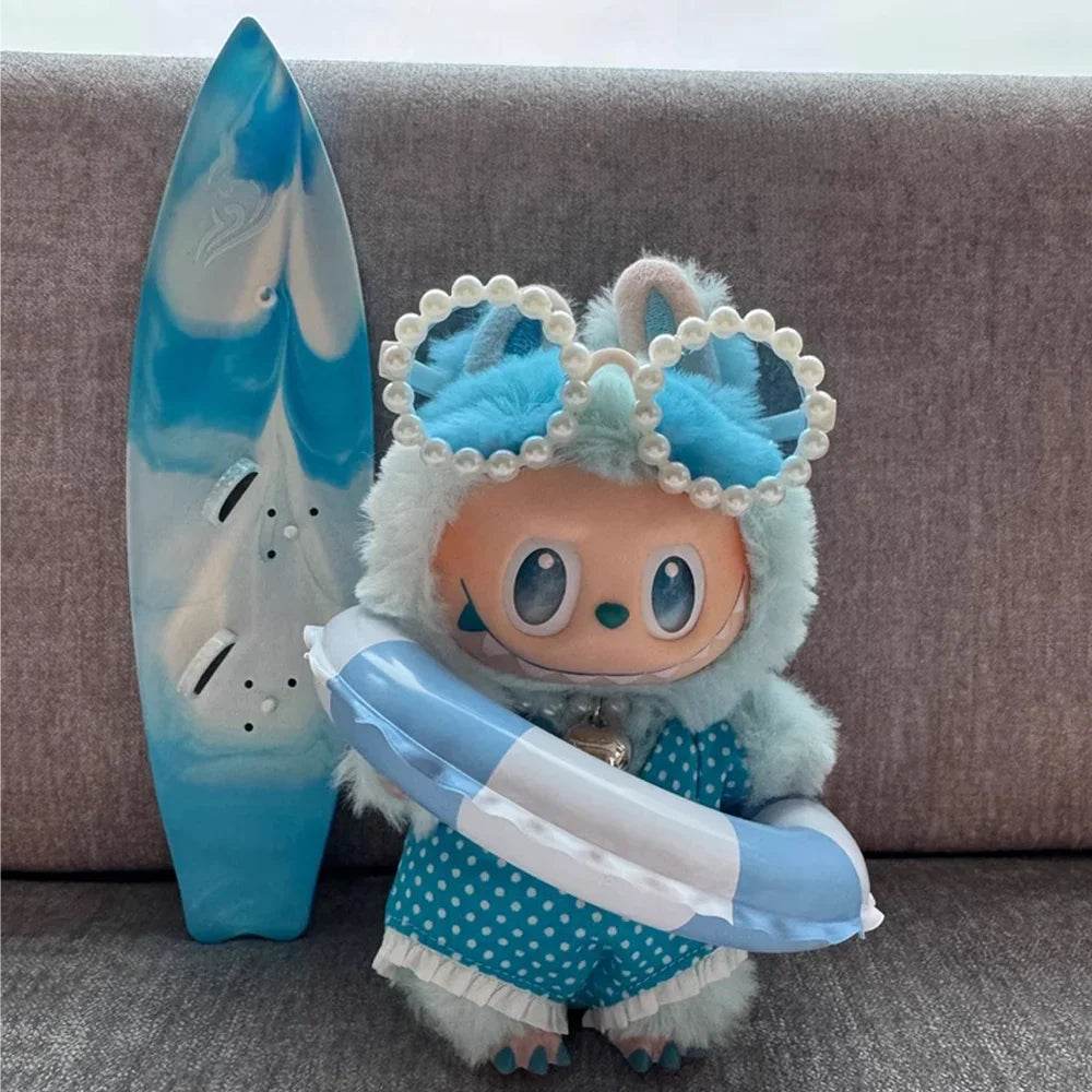 High-Quality Ropa Labubu Doll Accessories Stylish Summer Bikini Outfit with Sunglasses for 15 to 17 Centimeter Dolls Labubu - ToylandEU